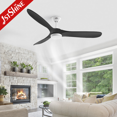 Dimmable Led Ceiling Fan With Led Light Black Solid Wood Blade Dc Motor