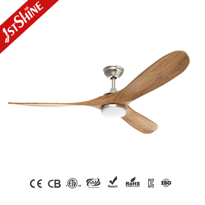 60 Inch Led Ceiling Fan Lamp Chandelier Combo Lighting Solid Wood Blade
