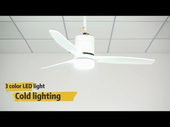 Ventilateur de plafond en bois massif Simplicity à 3 pales avec moteur 35 W