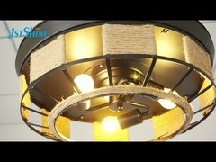 Ventilateur de plafond escamotable noir de 42 pouces avec télécommande légère