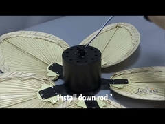 Ventilateur de plafond décoratif classique Villa exotique Malaisie 5 pales de palmier