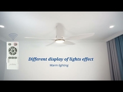 Décoratif 60 pouces de ventilateur de plafond en plastique de 5 lames avec 5 vitesses à télécommande