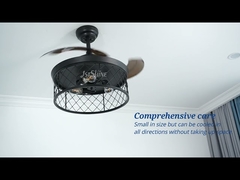 Ventilateur de plafond invisible de chambre à coucher de ferme de 42 pouces avec des lumières et à télécommande