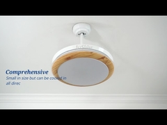 Ventilateur de plafond changeant de couleur claire de 3 lames escamotables 3 pour le restaurant de chambre à coucher vivant