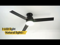 Plastique noir de lames décoratives de forces de défense principale de ventilateur de plafond à télécommande de 5 vitesses