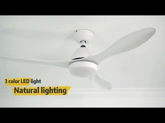 Lumière en plastique de ventilateur de plafond de Dimmable LED de RPM élevé avec à télécommande