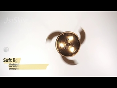 Ventilateur de plafond noir à montage encastré industriel de ferme pour la cuisine de chambre à coucher de salon