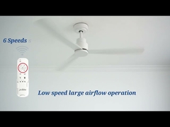 Moteur à courant continu silencieux 5 vitesses 3 couleurs changent le ventilateur de plafond intérieur léger