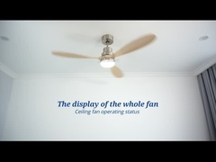 La fan de plafond en bois solide d'OEM Smart 110v colorent le moteur à courant alternatif changeant