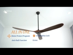 70 pouces 3 de solide en bois de fan de plafond avec le moteur tranquille à télécommande de C.C