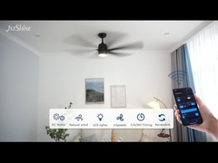 Ventilateur de plafond plus grand 6 Abs lames noir moderne haut volume d'air