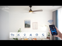 Ventilateur de plafond à LED moderne de 52 pouces avec télécommande Ventilateur à haute vitesse noir