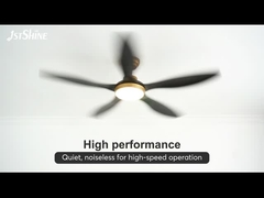 Ventilateur de plafond de 56 pouces avec lame en plastique noir clair Moteur à grande vitesse DC Économie d'énergie