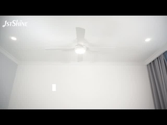 Fan de plafond blanche à télécommande de vitesses du moteur 6 de C.C avec 4 lames de forces de défense principale