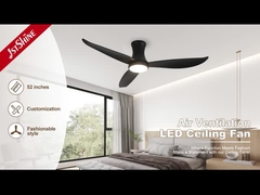 Ventilateur de plafond à LED noir avec télécommande basse tension haute vitesse