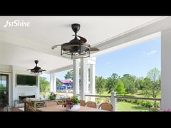 42 pouces maison de ferme E27 LED moderne ventilateur de plafond invisible rétractable lampe de ventilateur de plafond