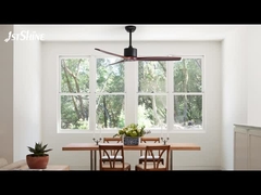 3 lames en bois massif ventilateur de plafond à moteur DC avec télécommande