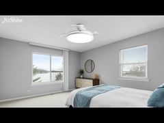 Lumière de ventilateur de plafond rétractable de 42 pouces montée à flush, moteur CC à 6 vitesses, télécommande