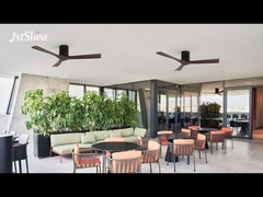 Ventilateur de plafond en bois de noyer avec télécommande
