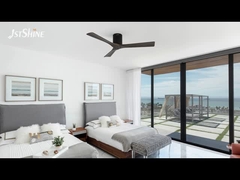 Ventilateur de plafond en bois noir avec moteur CC silencieux à grande vitesse