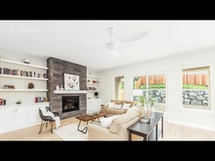 Ventilateur de plafond blanc de 52 pouces avec lumière LED et moteur à courant continu à télécommande