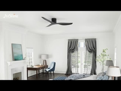 Ventilateur de plafond moderne de 52 pouces noir avec moteur CC