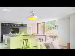 Ventilateur de plafond intelligent rétractable de 42 pouces avec éclairage d'ambiance