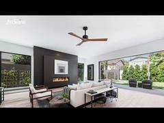 Ventilateur de plafond en bois massif 52'' Élégance naturelle avec puissant moteur CC