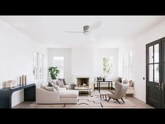 Ventilateur de plafond moderne 48'' pales en plastique Moteur CC Modèle à double fonction avec kit d'éclairage en option