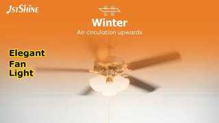 Ventilateur de plafond de style européen de 52 pouces avec lumière