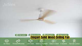 Ventilateur de plafond moderne en bois massif de 52 pouces pour les maisons élégantes