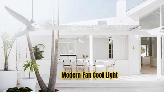 Lumière LED de ventilateur de plafond moderne blanc de 52 pouces