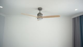Ventilateur de plafond à lame en bois avec moteur à courant continu en pouces