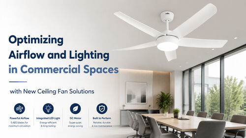 Dernières nouvelles de l'entreprise sur Optimisation du débit d'air et de l'éclairage dans les espaces commerciaux grâce à de nouvelles solutions de ventilateurs de plafond