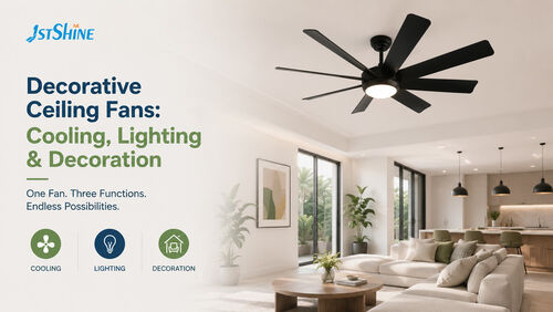 Dernières nouvelles de l'entreprise sur Ventilateurs de plafond décoratifs: rafraîchissement, éclairage et avantages esthétiques pour les maisons et les commerces