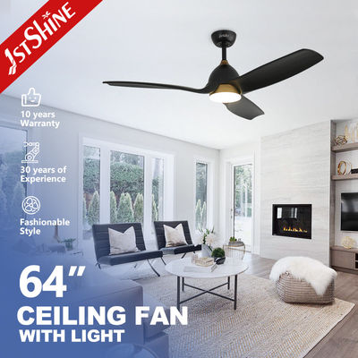 Bon prix Ventilateur de plafond en bois massif de 62 pouces avec lampe à LED noire à moteur DC moderne en ligne
