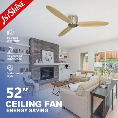 Bon prix 220V fan de plafond à distance du bâti affleurant LED avec les lames en bois solides en ligne