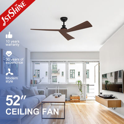 Qualité  Lower Noise Sleek Black Ceiling Fan with Dark Wood Grain Blades and Remote Control Switch Type Usine