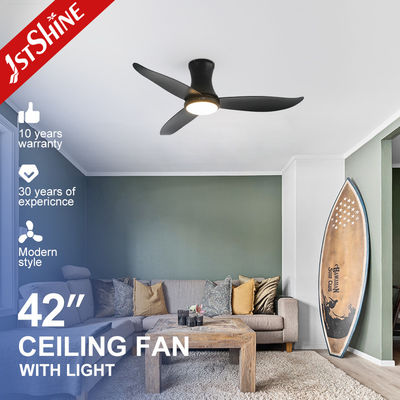 Bon prix Fabrique de ventilateur de plafond OEM / ODM 42 pouces ventilateur de plafond Black Flush Mount avec lumière LED atténuée en ligne