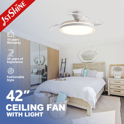 Qualité  Flush Mounted 42" Retractable Ceiling Fan Light DC Motor 6 Speed Remote Control Usine