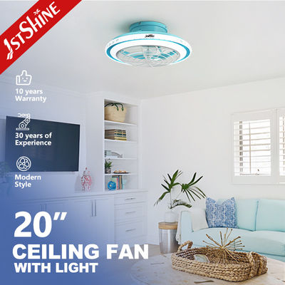 Qualité  Blue Modern 220V LED Ceiling Fan With Dimming LED Light And Remote Control Usine