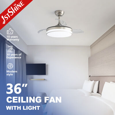 Bon prix Ventilateur de plafond rétractable de 36 pouces avec lumière atténuée et lames pliables pour chambre ou bureau en ligne