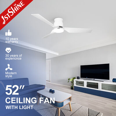 Bon prix Ventilateur de plafond LED discret et dimmable de 52 pouces avec pale en ABS et prise en charge des appareils intelligents en ligne