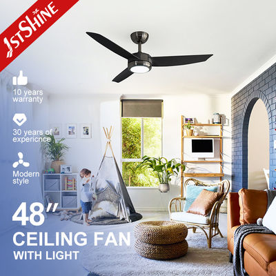 Bon prix Ventilateur de plafond à LED noir à faible luminosité pour la maison Ventilateur électrique à grande vitesse 48 