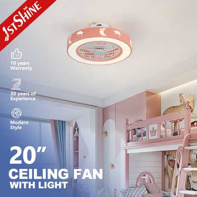 Bon prix Fan de plafond affleurant du bâti LED du thème des enfants, fan de plafond rose avec le moteur de C.C en ligne