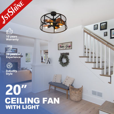 Bon prix Fan de plafond à télécommande de cage de bâti de Downrod 20in avec la lumière en ligne