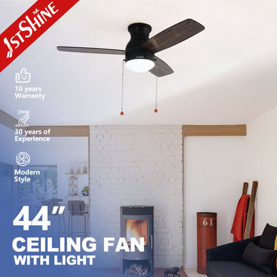 Bon prix Accueil Ventilateur de plafond de 44 pouces avec commutateur de chaîne de lumière et de traction 45W moteur AC en ligne