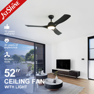 Bon prix Ventilateur de plafond intelligent de 52 pouces avec moteur à courant continu LED et 3 lames ABS pour intérieurs modernes En ligne