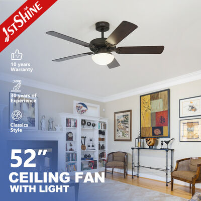 Bon prix Ventilateur de plafond moderne de 52 pouces avec lumière, moteur CC et télécommande à 6 vitesses En ligne